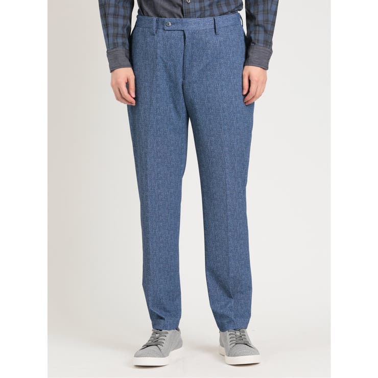 TechDenim スリムフィット ノータックパンツ 青(セットアップ可能) | TAKA-Q MEN | 詳細画像5 