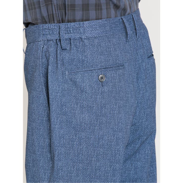 TechDenim スリムフィット ノータックパンツ 青(セットアップ可能) | TAKA-Q MEN | 詳細画像9 