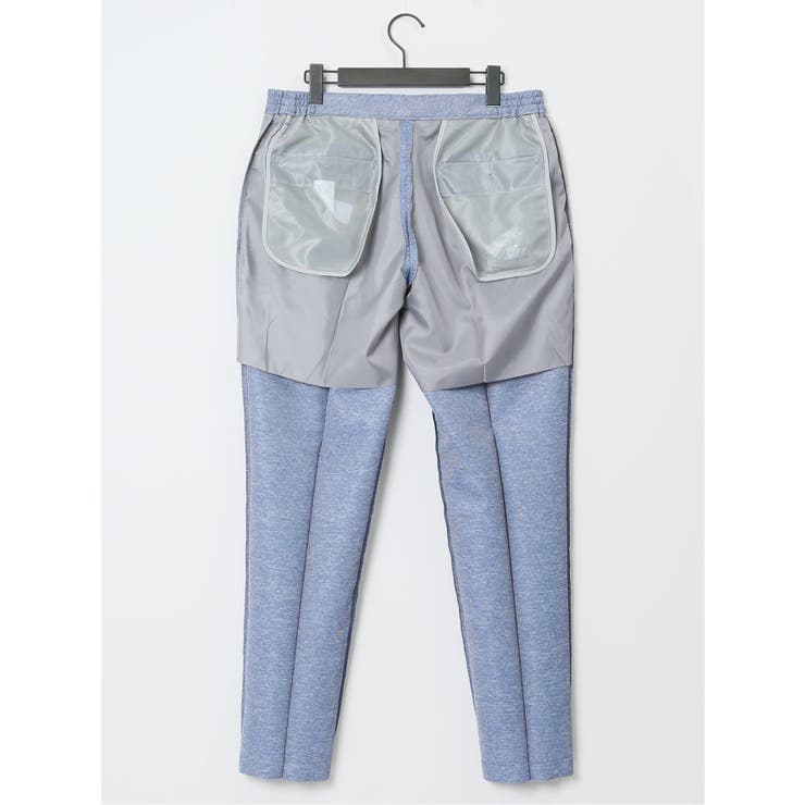 TechLinen スリムフィット ノータックパンツ 青(セットアップ可能) | TAKA-Q MEN | 詳細画像13 