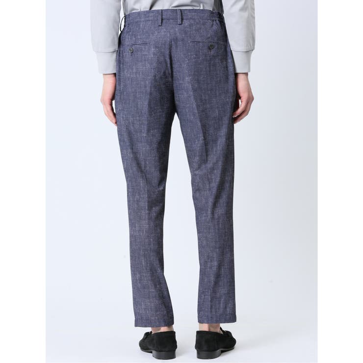 TechDenim スリムフィット ノータックパンツ 紺(セットアップ可能) | TAKA-Q MEN | 詳細画像7 