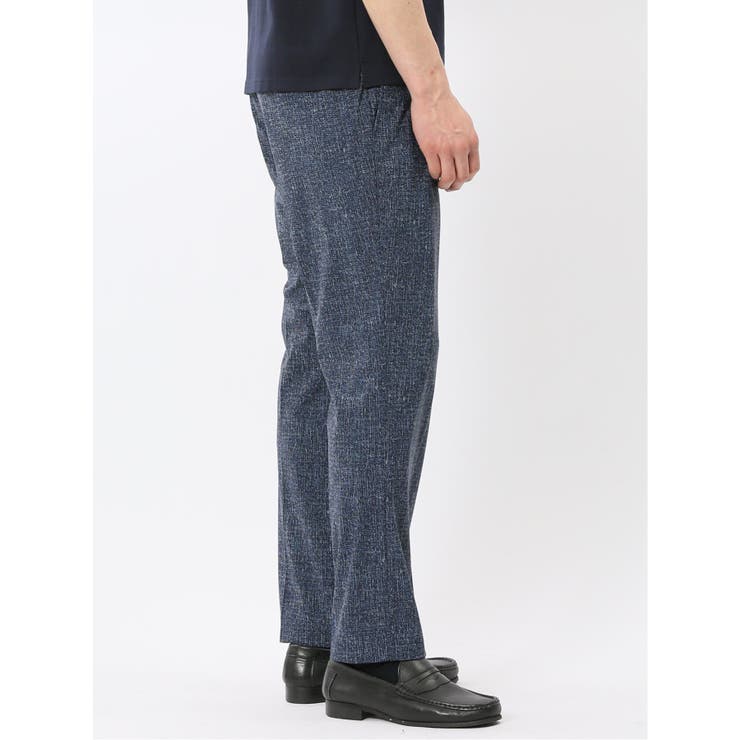 TechCool スリムフィット ノータック パンツ 紺(セットアップ可能) | TAKA-Q MEN | 詳細画像4 