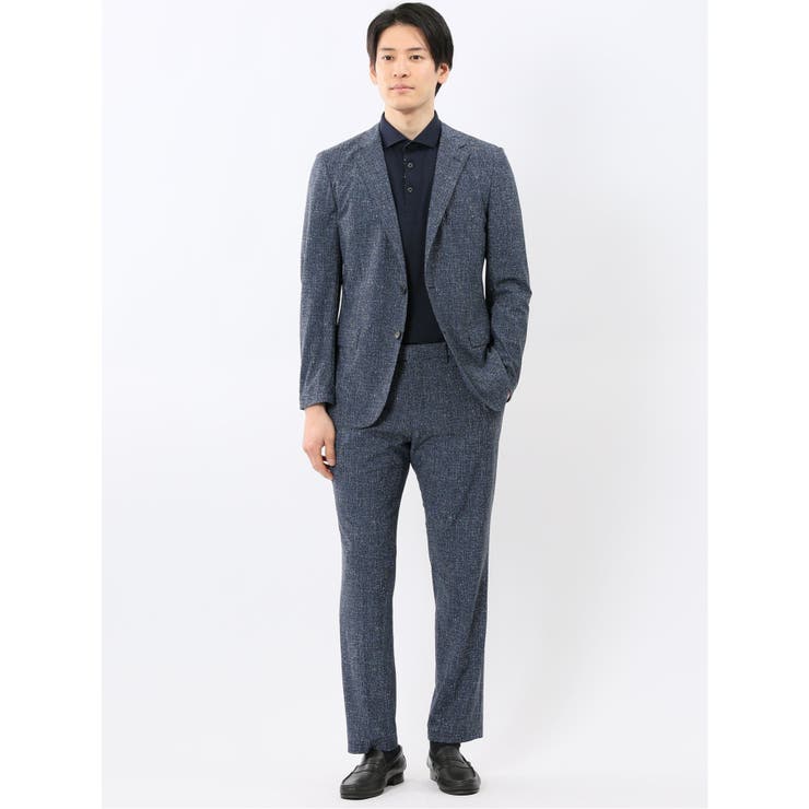 TechCool スリムフィット ノータック パンツ 紺(セットアップ可能) | TAKA-Q MEN | 詳細画像5 