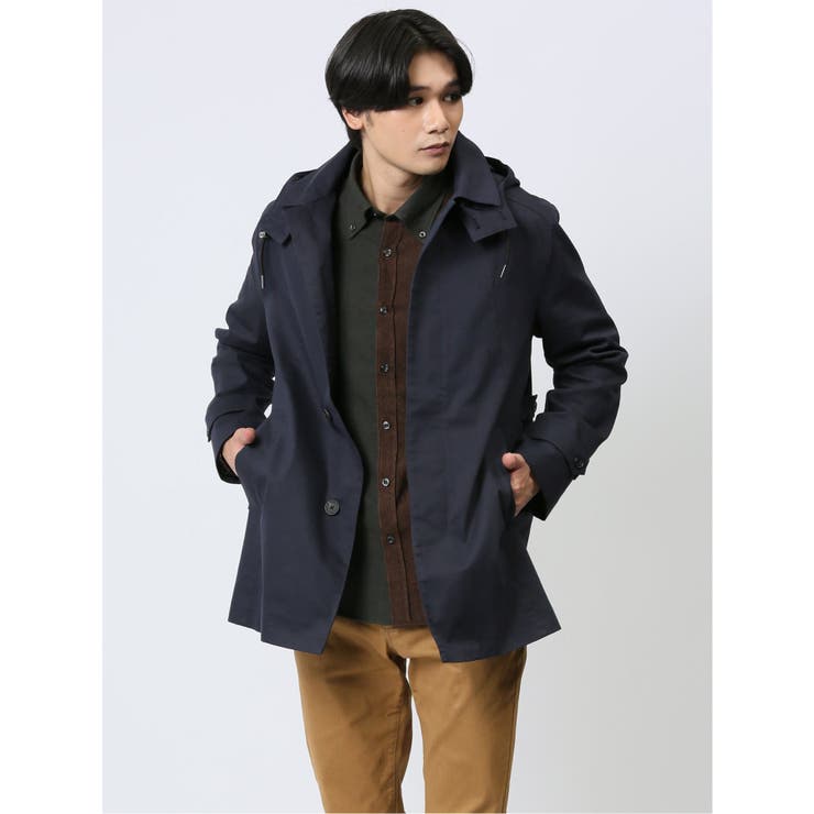 シャンブレーデニム フード脱着ブルゾン | TAKA-Q MEN | 詳細画像1 