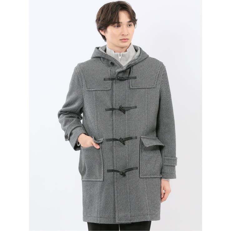 07白黒 | ストレッチメルトン ダッフルコート | TAKA-Q MEN