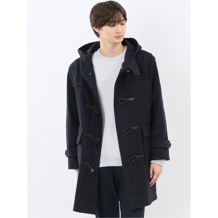 75紺 | ストレッチメルトン ダッフルコート | TAKA-Q MEN