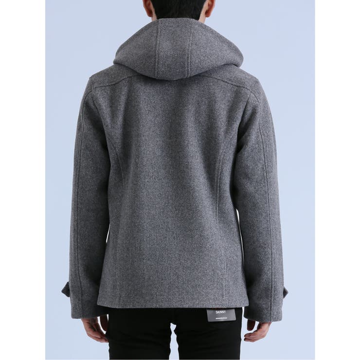 ウールライク フード着脱ピーコート[品番：TKQJ0020420]｜TAKA-Q MEN