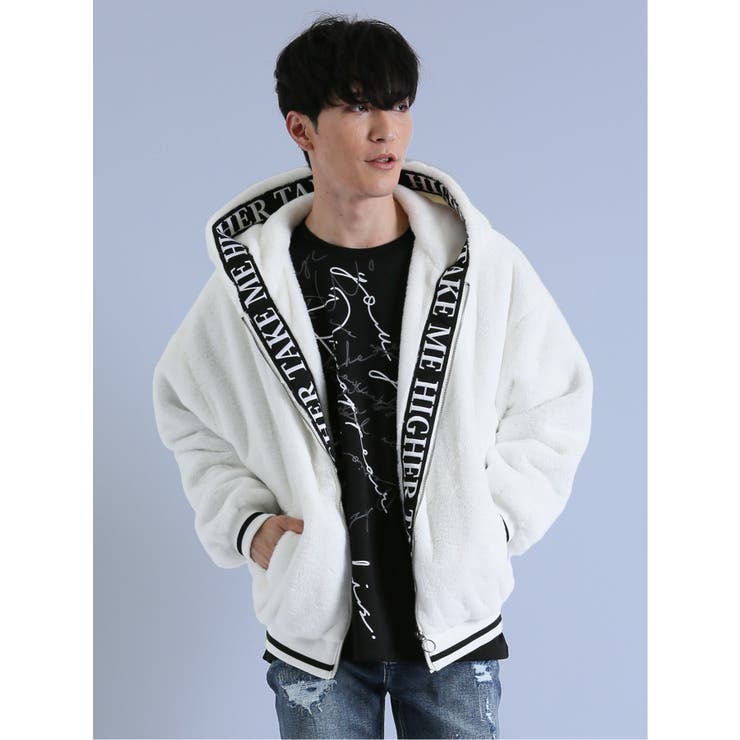 フェイクファー フードブルゾン[品番：TKQJ0020428]｜TAKA-Q MEN