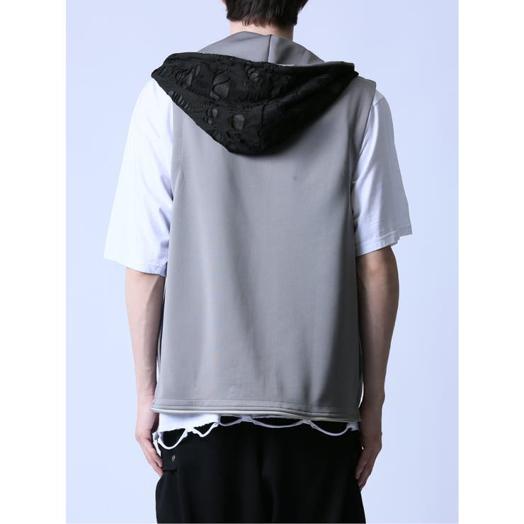 ノースリーブ ロングパーカー[品番：TKQJ0022465]｜TAKA-Q MEN