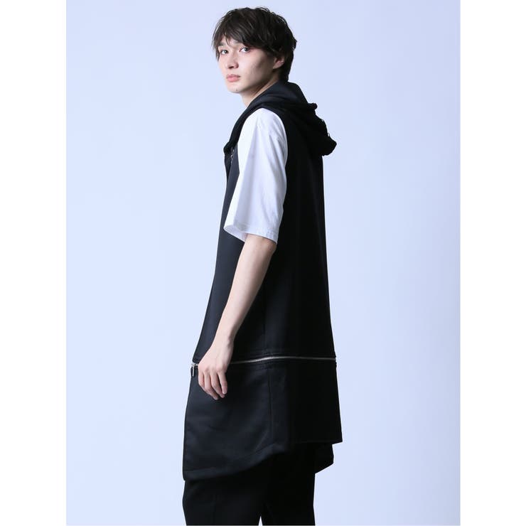 ノースリーブ ロングパーカー[品番：TKQJ0022465]｜TAKA-Q MEN
