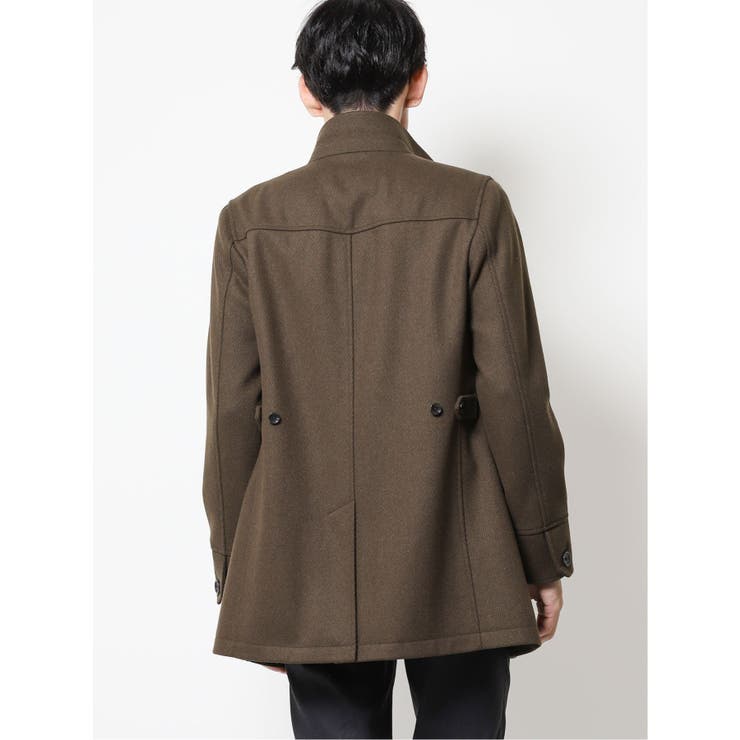 ノビリア/NOBILIA ウール混ヘリンボン イタリアンカラーコート[品番