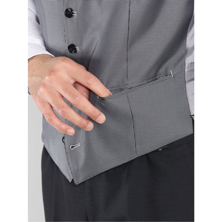 03ライトグレー | フォーマル リバーシブルベスト | TAKA-Q MEN