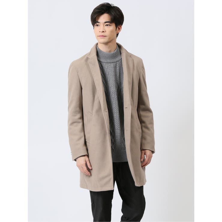 ニットメルトン チェスターコート[品番：TKQJ0024098]｜TAKA-Q  MEN（タカキュー）のメンズファッション通販｜SHOPLIST（ショップリスト）