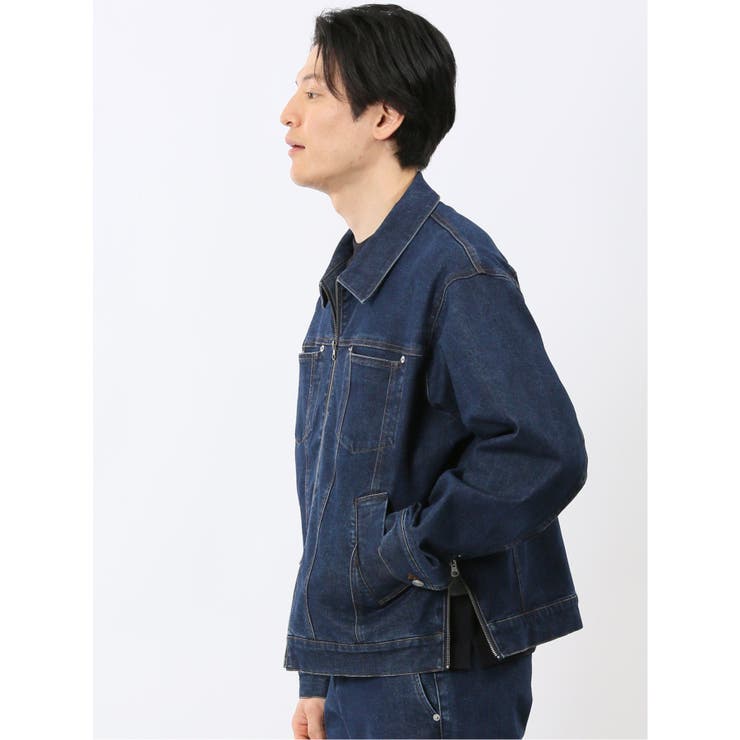 ストレッチ デニム ブルゾン(セットアップ可能) | TAKA-Q MEN | 詳細画像2 
