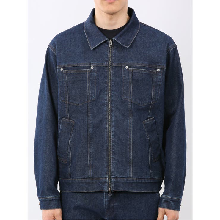 ストレッチ デニム ブルゾン(セットアップ可能) | TAKA-Q MEN | 詳細画像6 