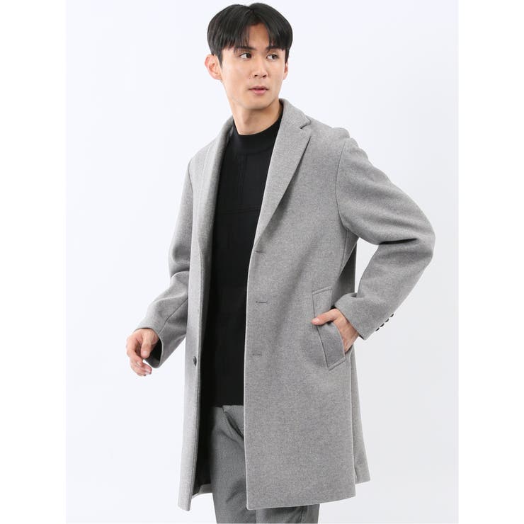 ストレッチメルトン チェスターコート | TAKA-Q MEN | 詳細画像2 