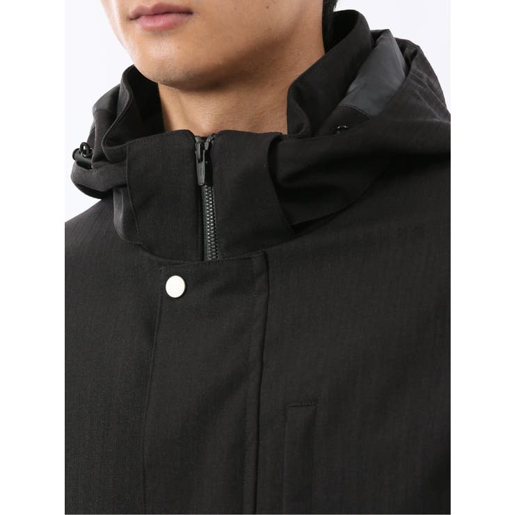 3WAY フード脱着 ライナー付きコート へリンボン | TAKA-Q MEN | 詳細画像9 