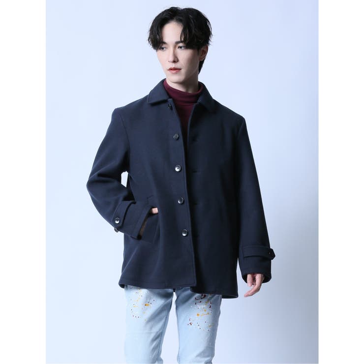 メルトンストレッチ ショートステンコート[品番：TKQJ0024023]｜TAKA-Q