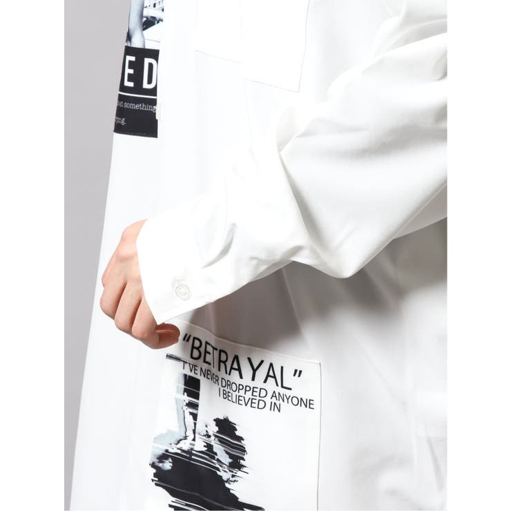 エステル転写プリント 長袖BIGシャツ | TAKA-Q MEN | 詳細画像5 