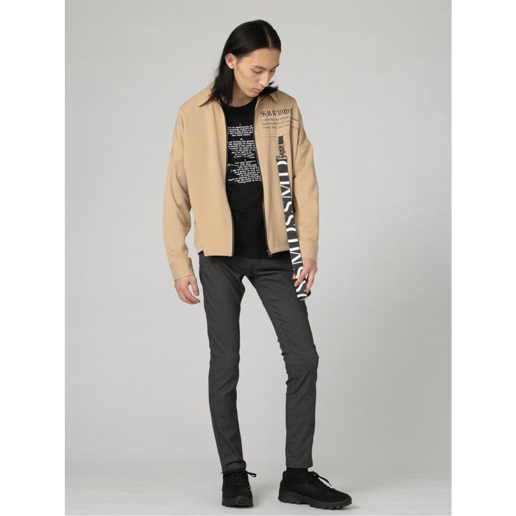 ベルト付き 長袖ルーズ ロングシャツ[品番：TKQJ0013624]｜TAKA