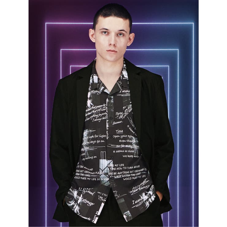 エステル総柄転写オープンカラー半袖BIGシャツ | TAKA-Q MEN | 詳細画像7 