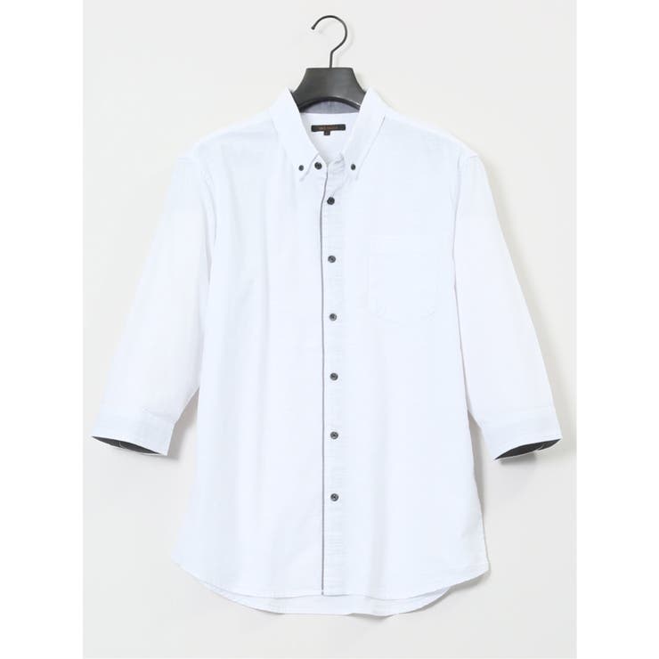 コットンリネン ボタンダウン7分袖シャツ | TAKA-Q MEN | 詳細画像11 