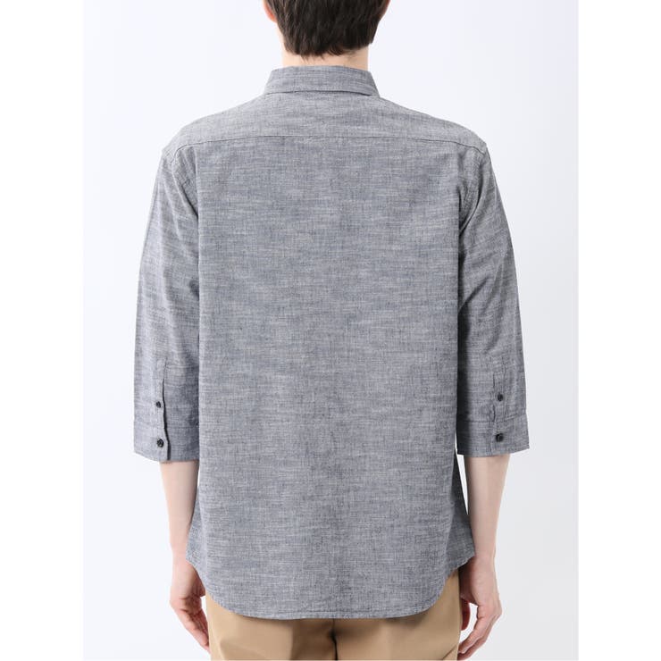 コットンリネン ボタンダウン7分袖シャツ | TAKA-Q MEN | 詳細画像20 