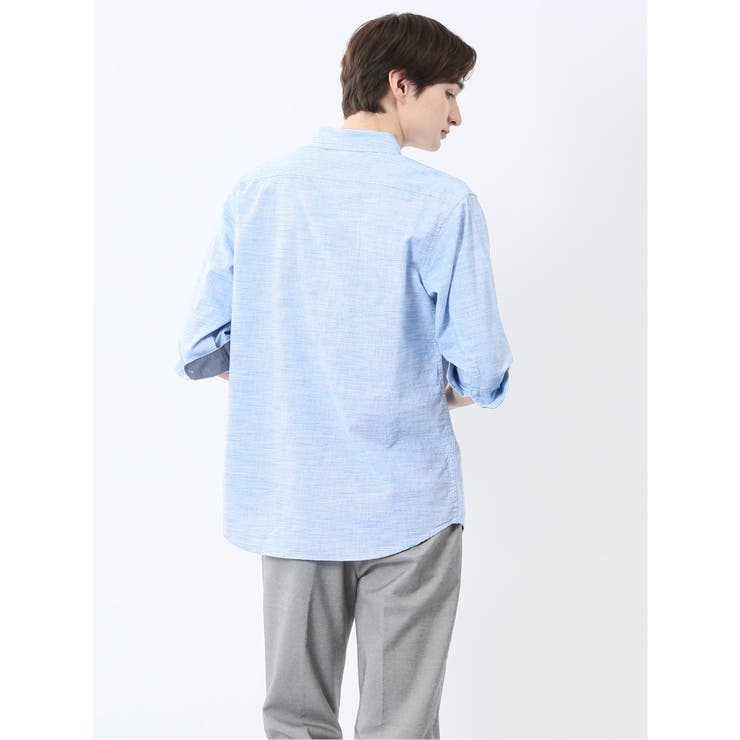 コットンリネン ボタンダウン7分袖シャツ | TAKA-Q MEN | 詳細画像27 