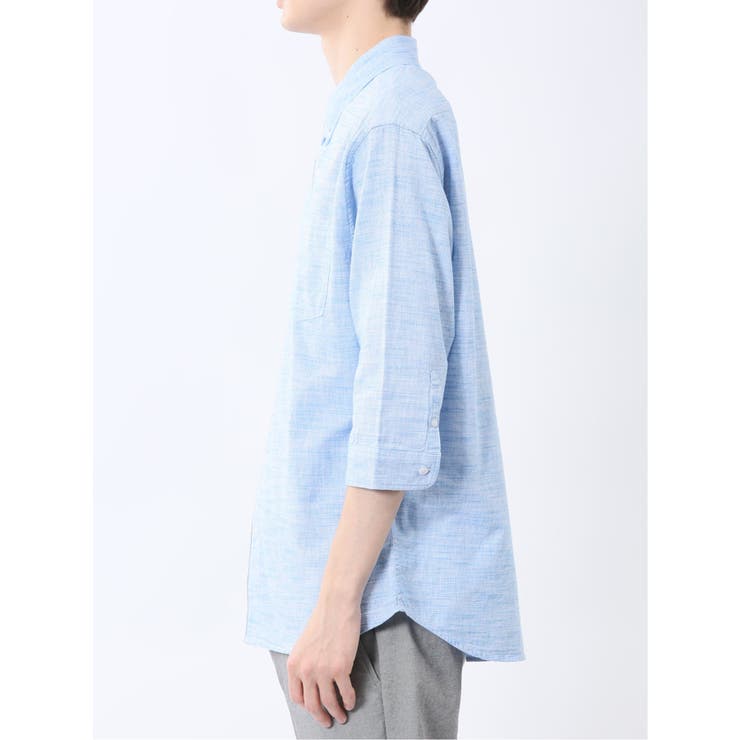 コットンリネン ボタンダウン7分袖シャツ | TAKA-Q MEN | 詳細画像31 