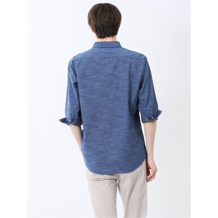 コットンリネン ボタンダウン7分袖シャツ | TAKA-Q MEN | 詳細画像39 