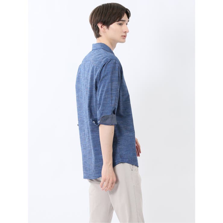 コットンリネン ボタンダウン7分袖シャツ | TAKA-Q MEN | 詳細画像40 