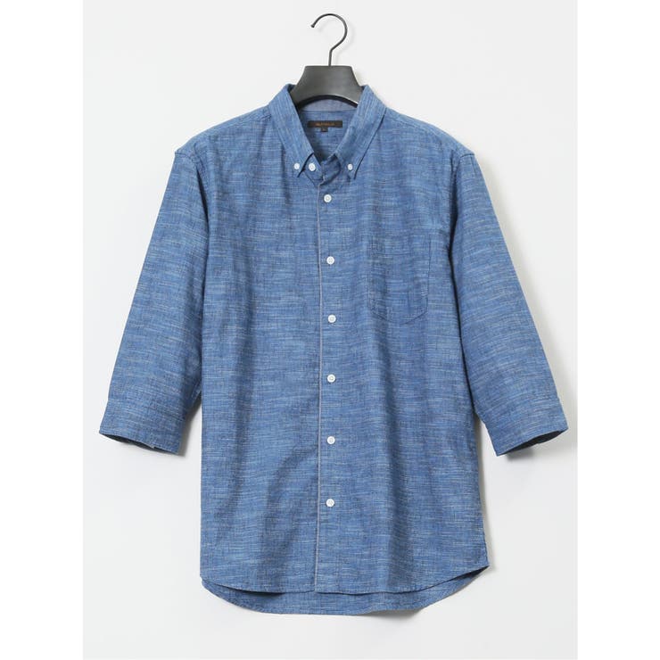 コットンリネン ボタンダウン7分袖シャツ | TAKA-Q MEN | 詳細画像47 