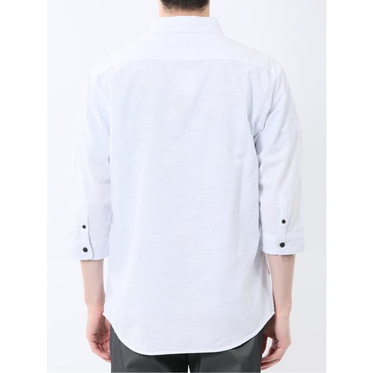 コットンリネン ボタンダウン7分袖シャツ | TAKA-Q MEN | 詳細画像8 