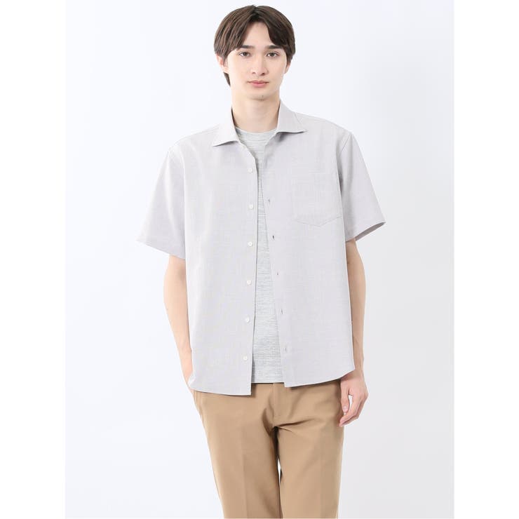 TechLinen カッタウェイ 半袖シャツ | TAKA-Q MEN | 詳細画像1 