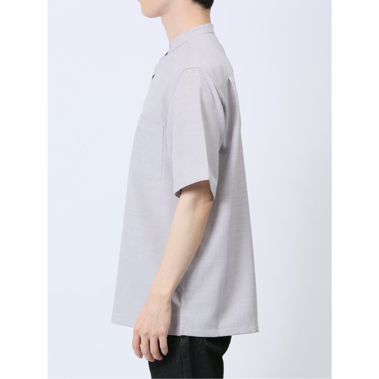 TechLinen バンドカラー半袖シャツ | TAKA-Q MEN | 詳細画像20 