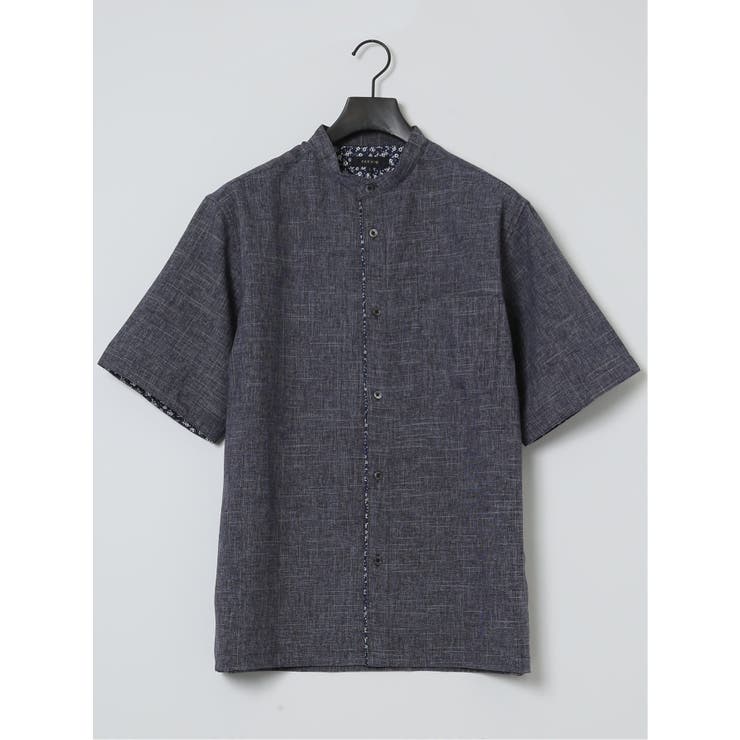 TechLinen バンドカラー半袖シャツ | TAKA-Q MEN | 詳細画像37 