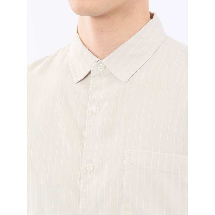 シャンブレーストライプ レギュラーカラー長袖シャツ | TAKA-Q MEN | 詳細画像9 