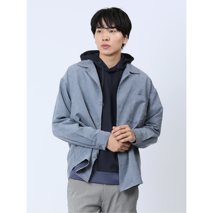 レギュラーカラー長袖オーバーシャツ[品番：TKQJ0019769]｜TAKA-Q MEN