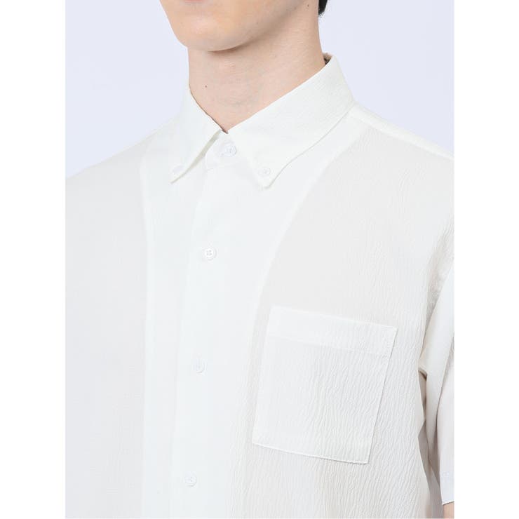 ストレッチ楊柳 ボタンダウン半袖シャツ | TAKA-Q MEN | 詳細画像10 