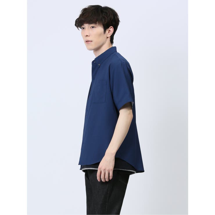 ストレッチ楊柳 ボタンダウン半袖シャツ | TAKA-Q MEN | 詳細画像23 