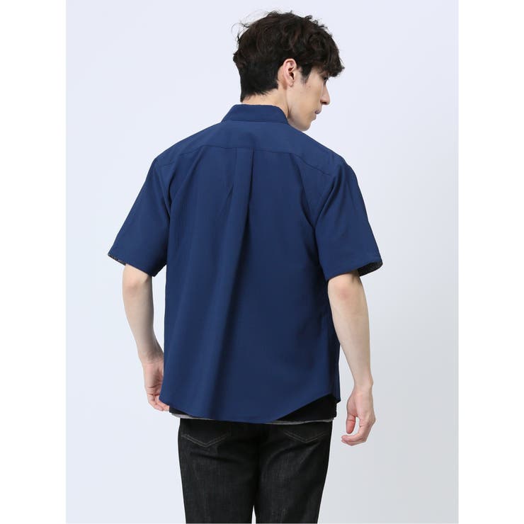 ストレッチ楊柳 ボタンダウン半袖シャツ | TAKA-Q MEN | 詳細画像24 