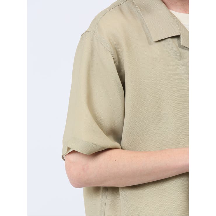 軽量シアー オープンカラー半袖シャツ | TAKA-Q MEN | 詳細画像10 