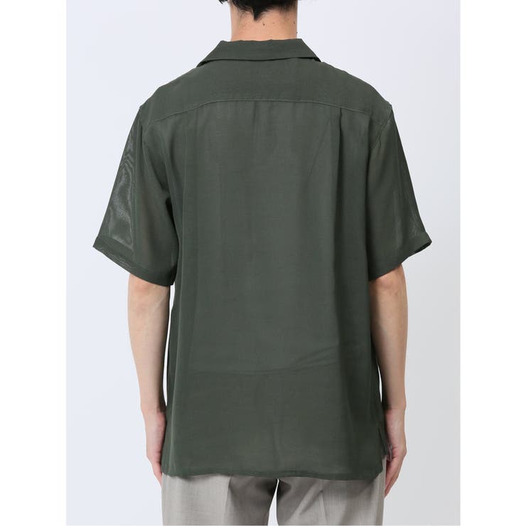 軽量シアー オープンカラー半袖シャツ | TAKA-Q MEN | 詳細画像22 