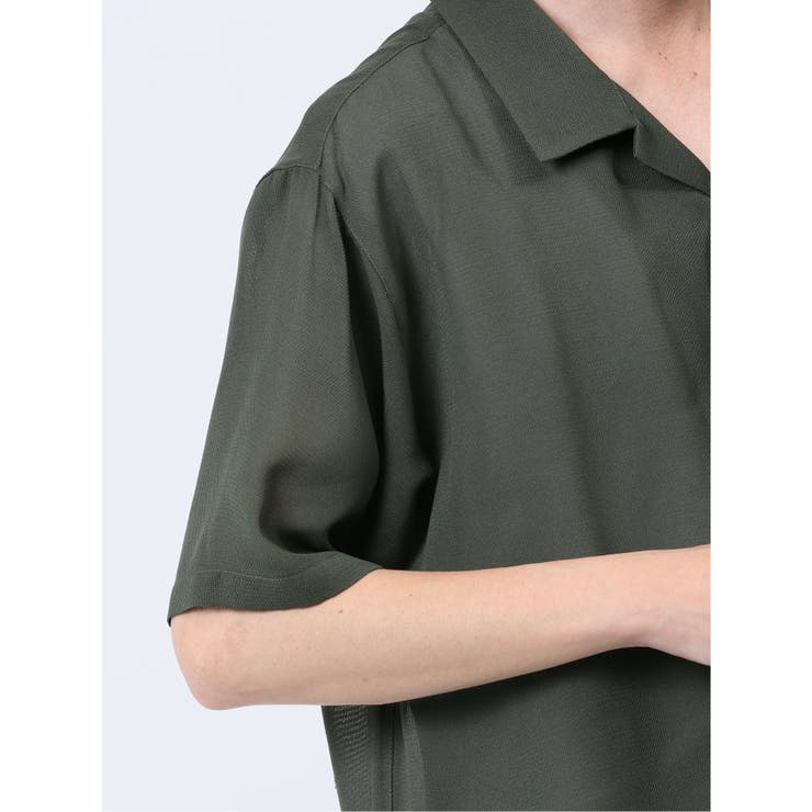 軽量シアー オープンカラー半袖シャツ | TAKA-Q MEN | 詳細画像24 