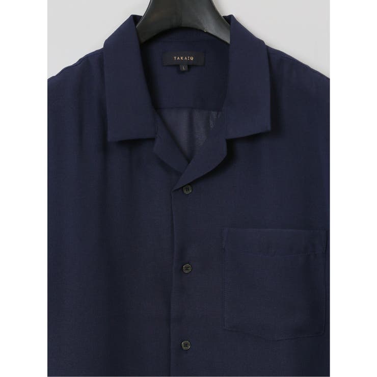 軽量シアー オープンカラー半袖シャツ | TAKA-Q MEN | 詳細画像41 