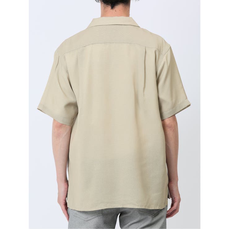 軽量シアー オープンカラー半袖シャツ | TAKA-Q MEN | 詳細画像8 