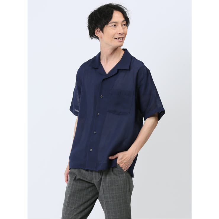【Kartik Research】コットン カラーシャツ Yシャツ 半袖 送料込 Gerrard オックスフォード バンドカラー 半袖シャツ（オーバー