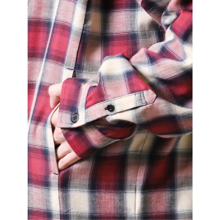 バックプリントチェック柄 長袖BIGシャツ | TAKA-Q MEN | 詳細画像7 