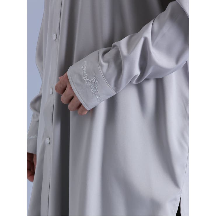 刺繍 長袖ロングシャツ[品番：TKQJ0020303]｜TAKA-Q MEN（タカキュー