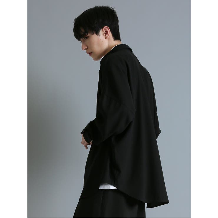 レース切替 長袖BIGシャツ[品番：TKQJ0018669]｜TAKA-Q MEN