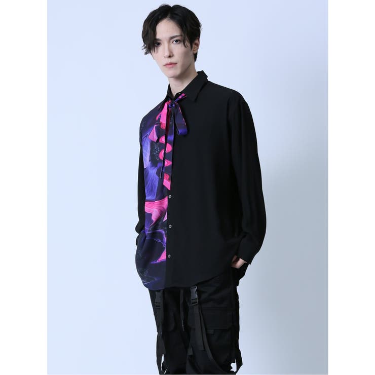 リボン付き クレイジー レギュラーカラー長袖シャツ[品番：TKQJ0023788]｜TAKA-Q  MEN（タカキュー）のメンズファッション通販｜SHOPLIST（ショップリスト）